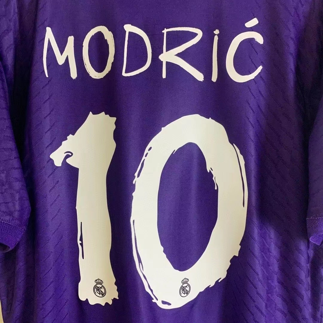 Luka Modric #10 Real Madrid Away Purple Jersey Fans version