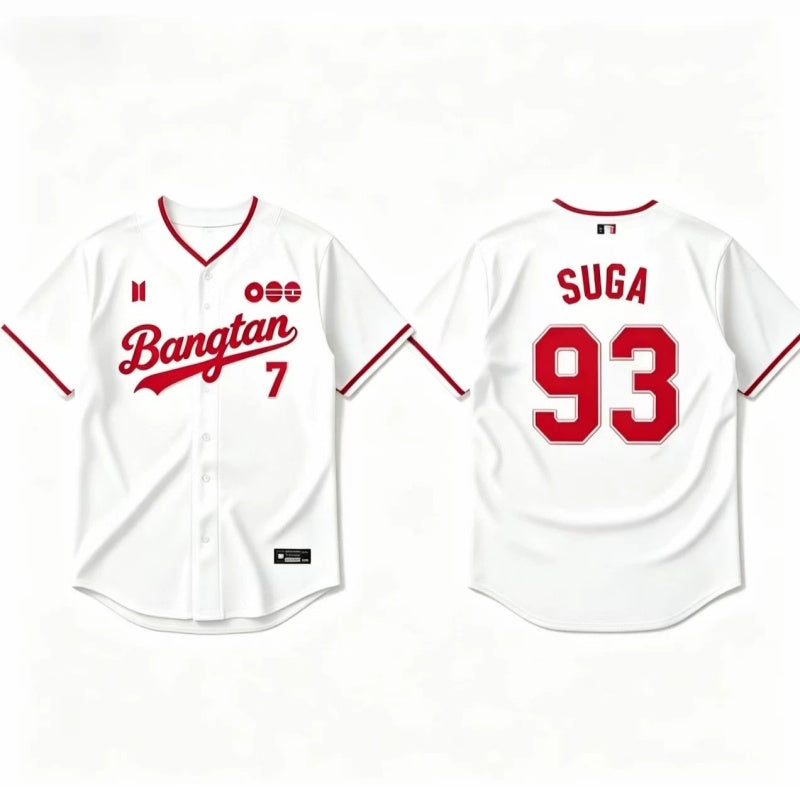 K-POP White & Red Baseball Jersey, Fan-Inspired Concert Shirt — media 9