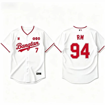 K-POP White & Red Baseball Jersey, Fan-Inspired Concert Shirt — media 11