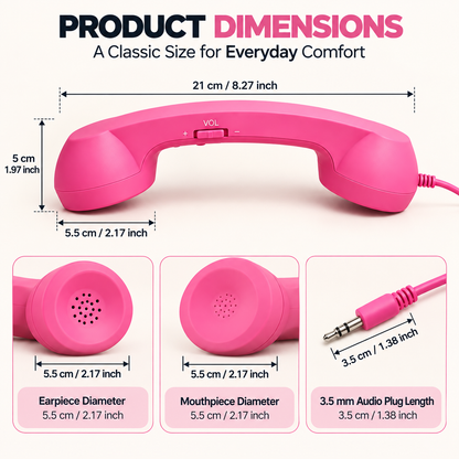 Retro Wired Phone Handset — USB-C / 3.5mm — image 3