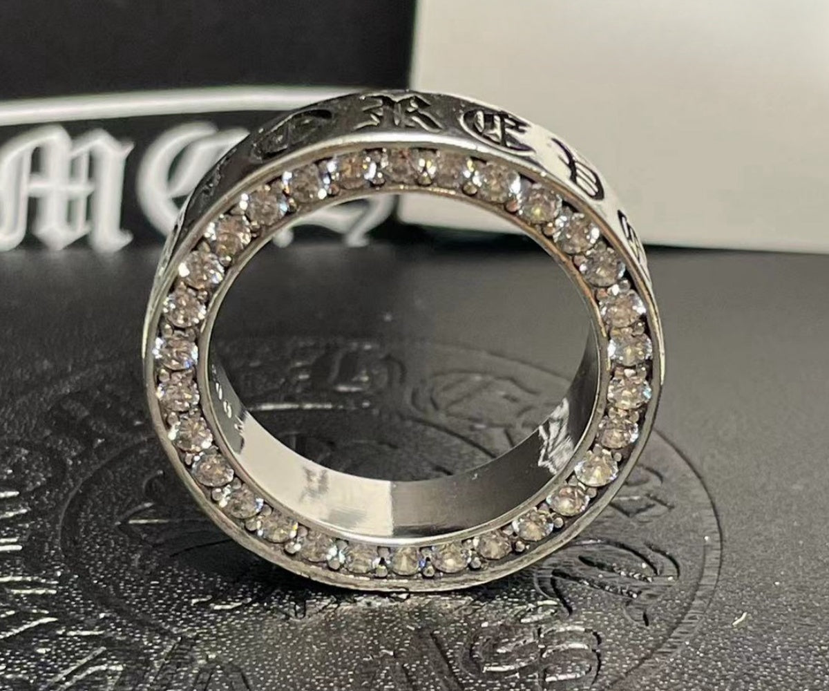 CH Style Forever Cross Diamond Ring Punk Ring Gothic Ring