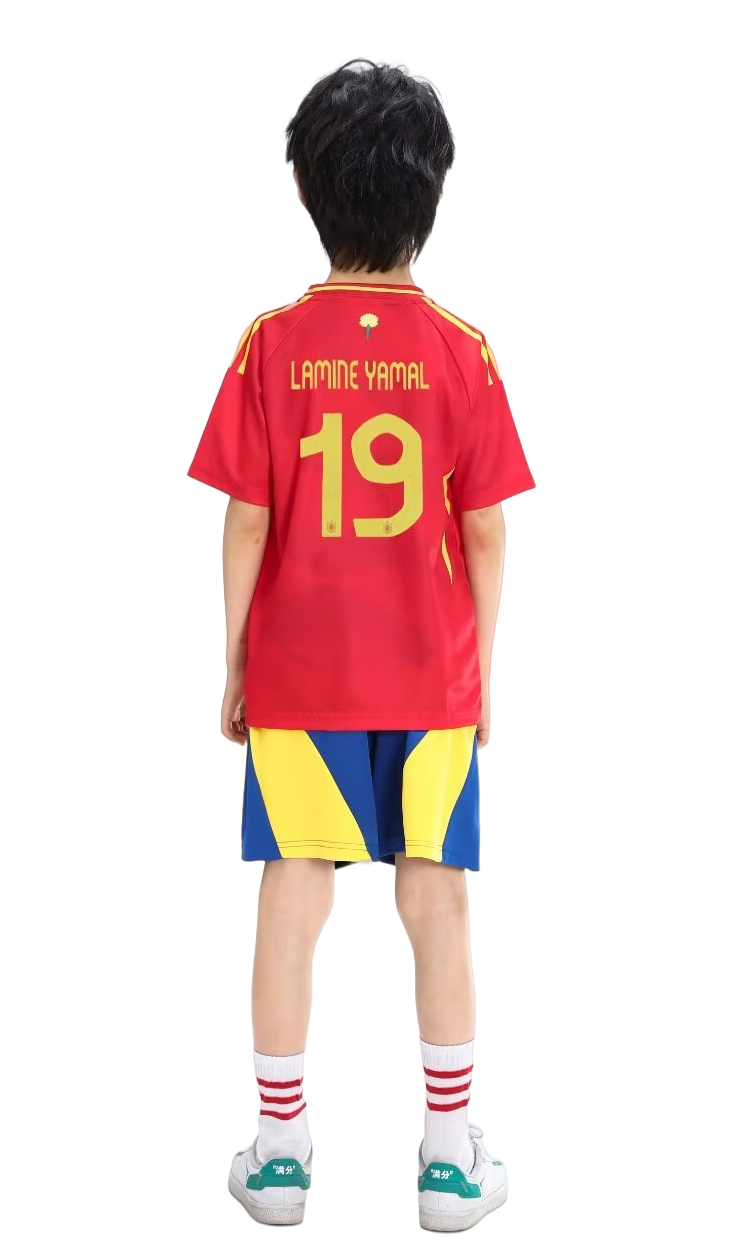 Lamine Yamal #19 Spain National Team Jersey Set