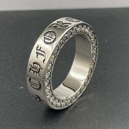 CH Style Forever Cross Diamond Ring Punk Ring Gothic Ring