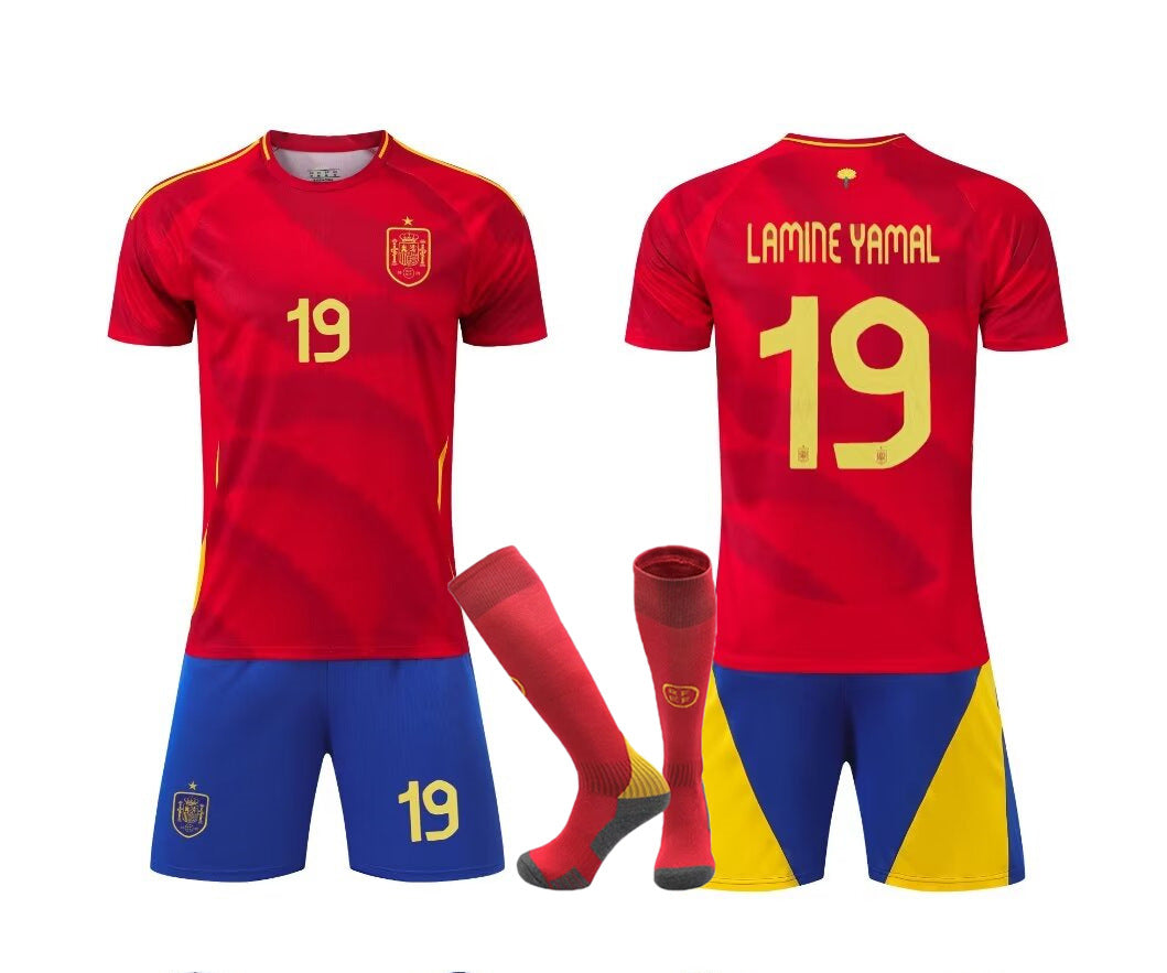 Lamine Yamal #19 Spain National Team Jersey Set