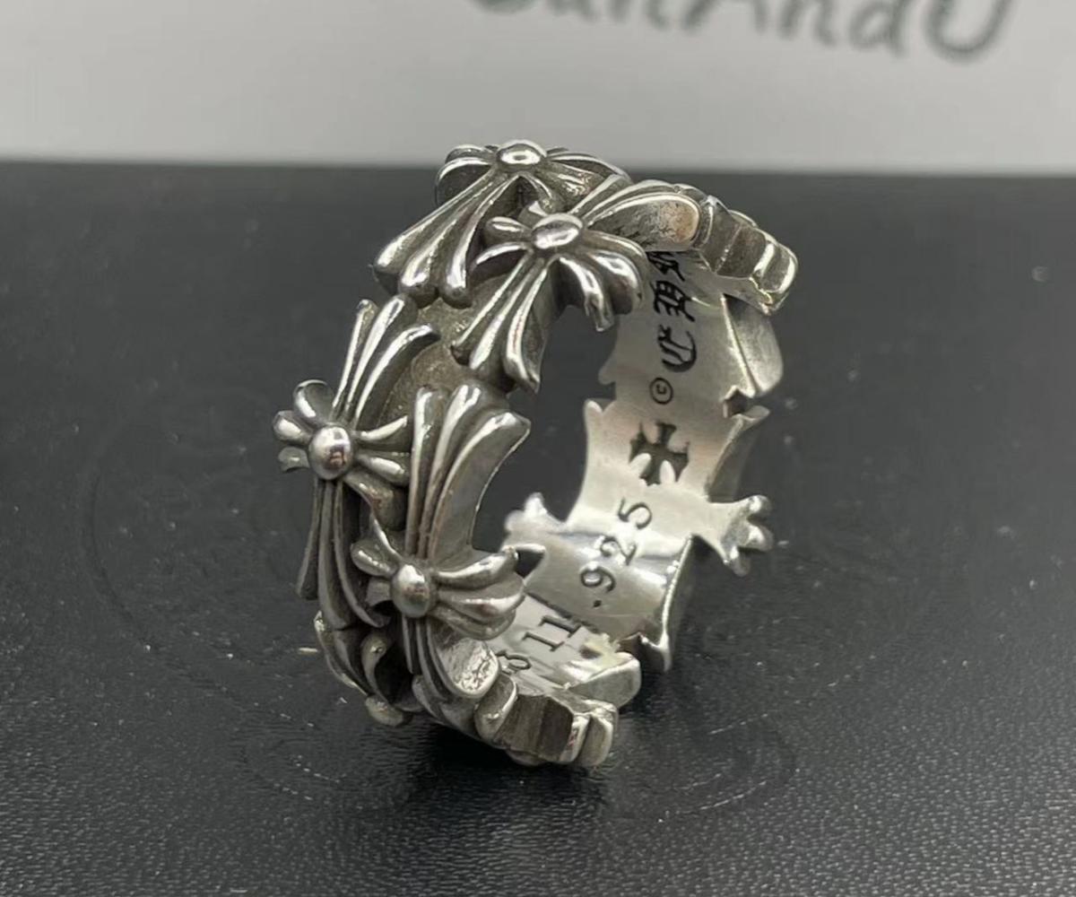 CH Style Forever Cross Diamond Ring Punk Ring Gothic Ring