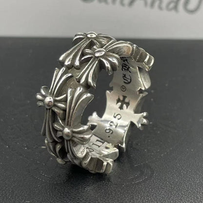 CH Style Forever Cross Diamond Ring Punk Ring Gothic Ring