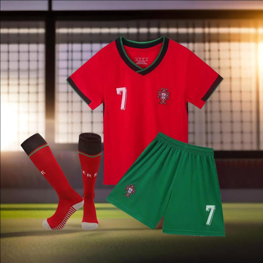 24-25 Portugal Ronaldo #7 Kids Soccer Uniform Jersey