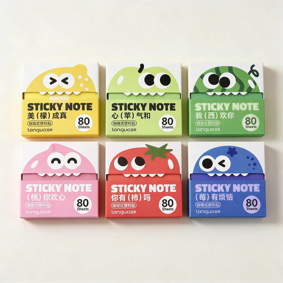 Glittery Transparent Pull-Out Sticky Notes — 12 Boxes / 960 Sheets — image 10