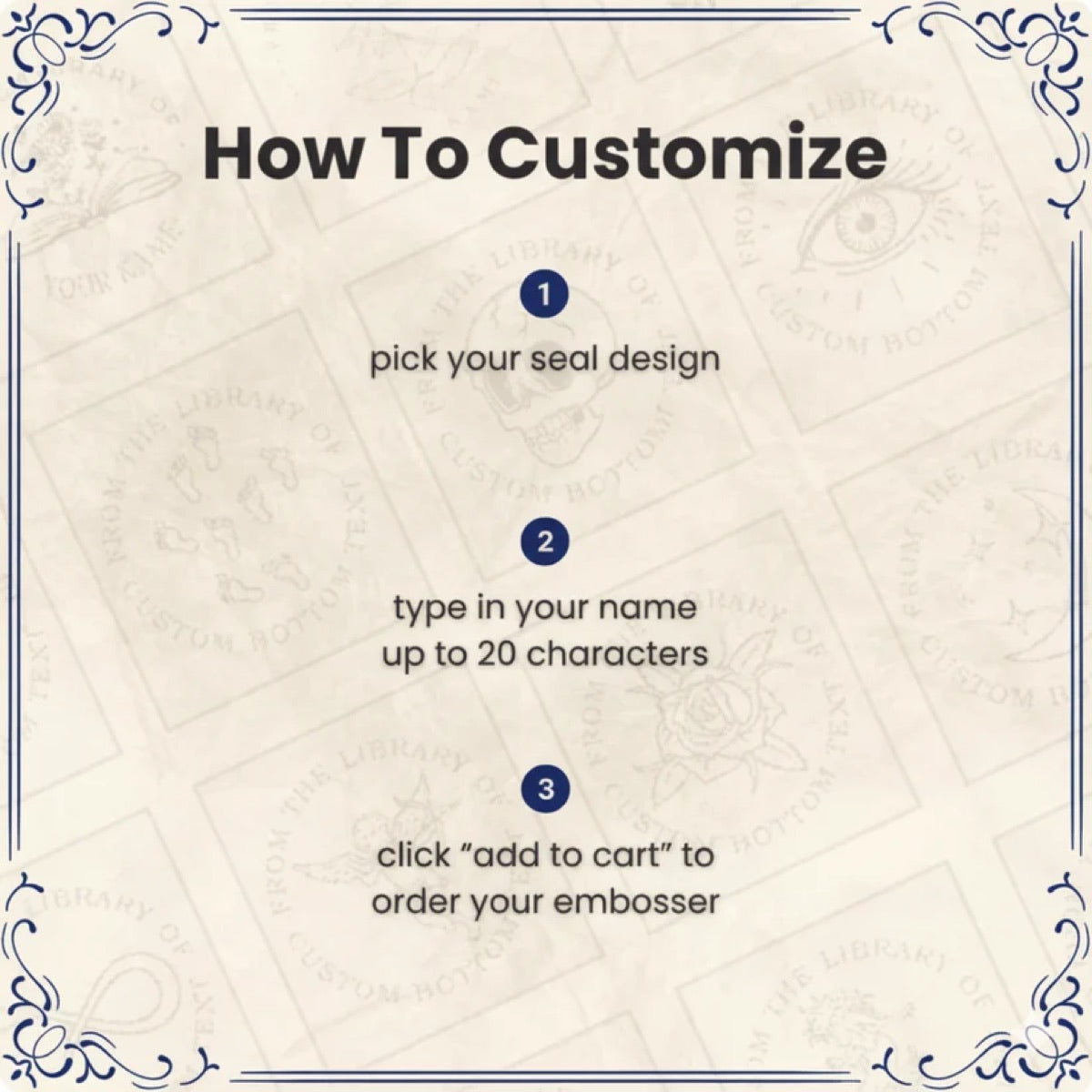 Personalized Library Book Embosser – Custom Name Stamp — image 2
