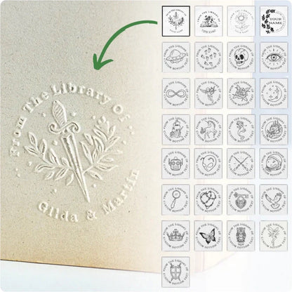 Personalized Library Book Embosser – Custom Name Stamp — image 3