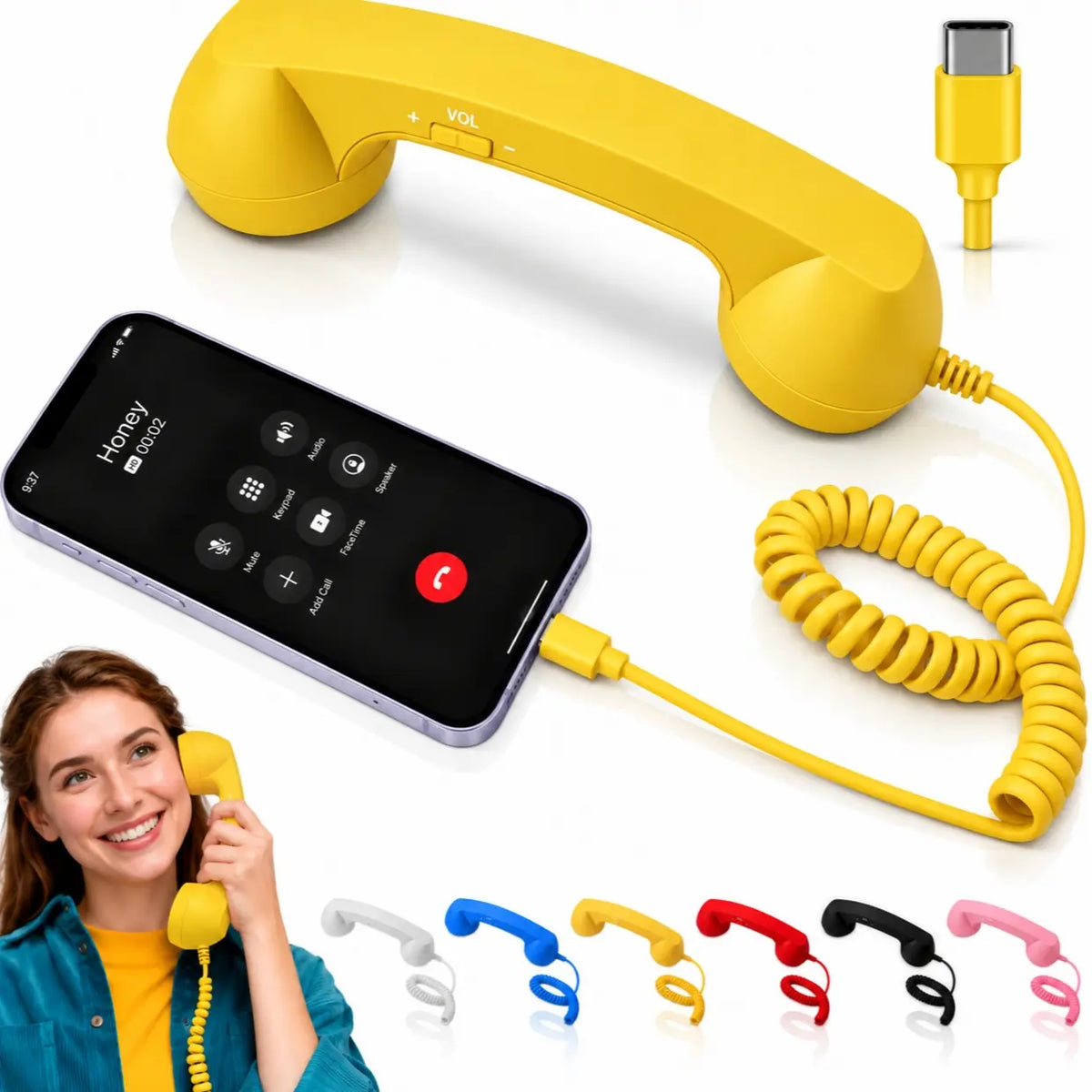 Retro Wired Phone Handset — USB-C / 3.5mm — image 16