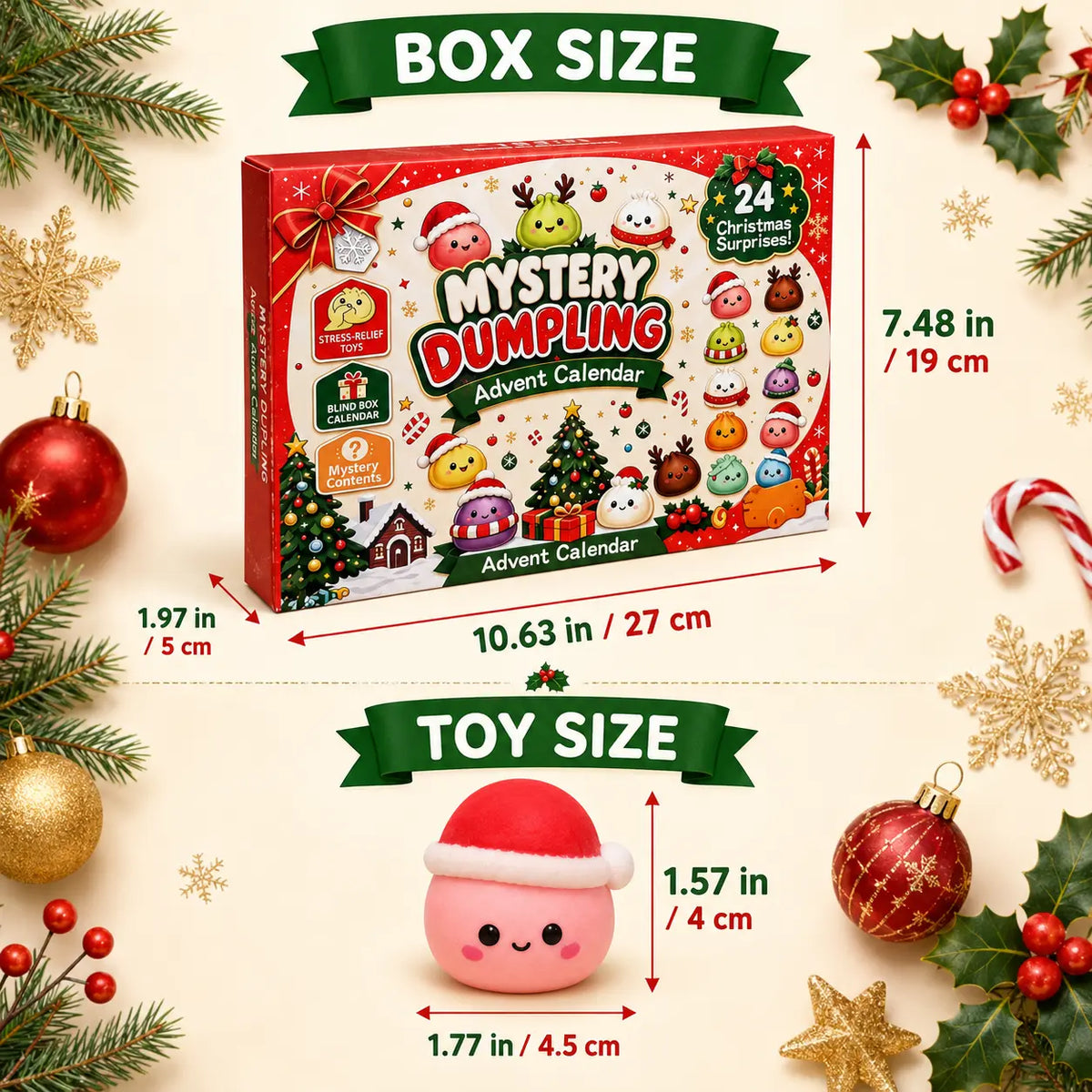 Christmas Dumpling Squishy Advent Calendar – 24 Days — product image 4
