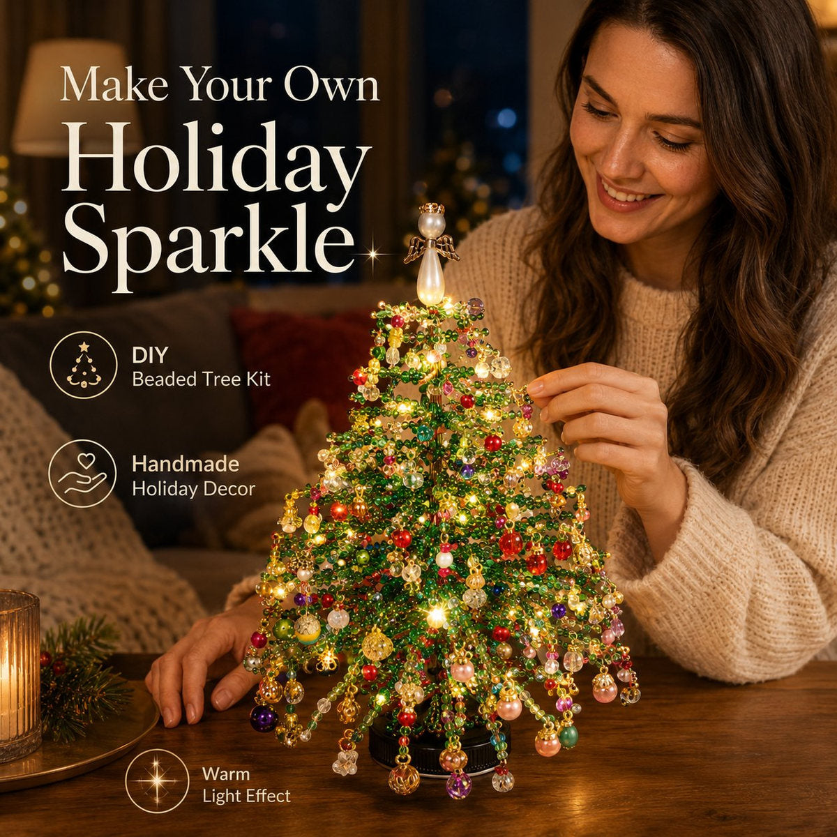DIY Beaded Christmas Tree Kit — image 1
