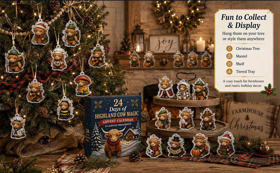 Highland Cow Advent Calendar — 24 Mini Figures — image 10