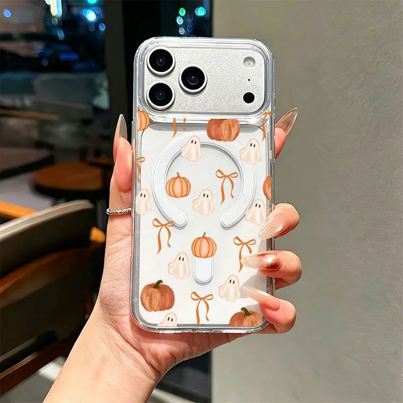 Ghost & Pumpkin Magnetic iPhone Case — image 2