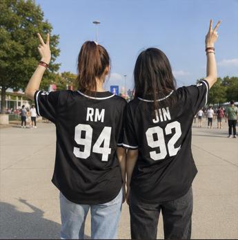 BTS baseball jersey with Jungkook name on back