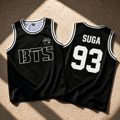 BTS basketball jersey in V 95 style with number on back