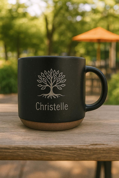 Engraved Tree of Life Coffee Mug, Spiritual Coffee Cup,Microwave Safe, Personalized Gift — image 2