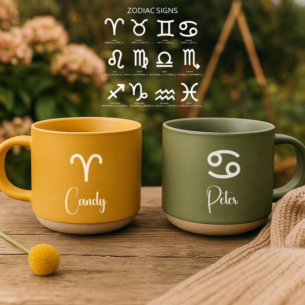 Personalized Zodiac Mug - Laser Engraved Name Coffee Cup, 12oz Ceramic — image 7