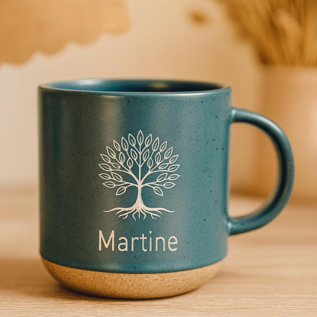 Engraved Tree of Life Coffee Mug, Spiritual Coffee Cup,Microwave Safe, Personalized Gift — image 8