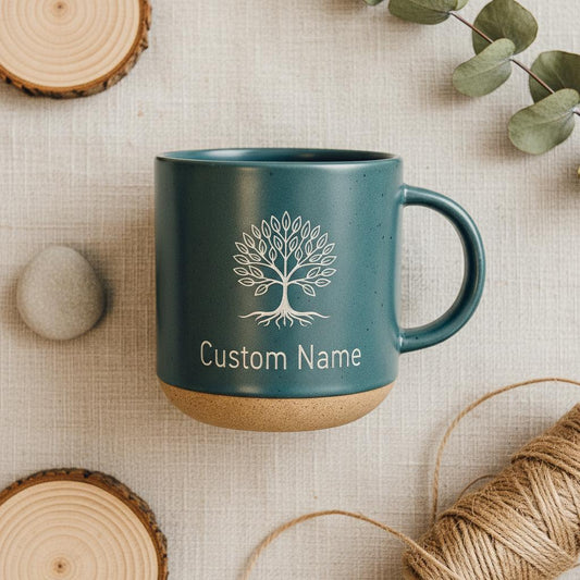 Engraved Tree of Life Coffee Mug, Spiritual Coffee Cup,Microwave Safe, Personalized Gift — image 1