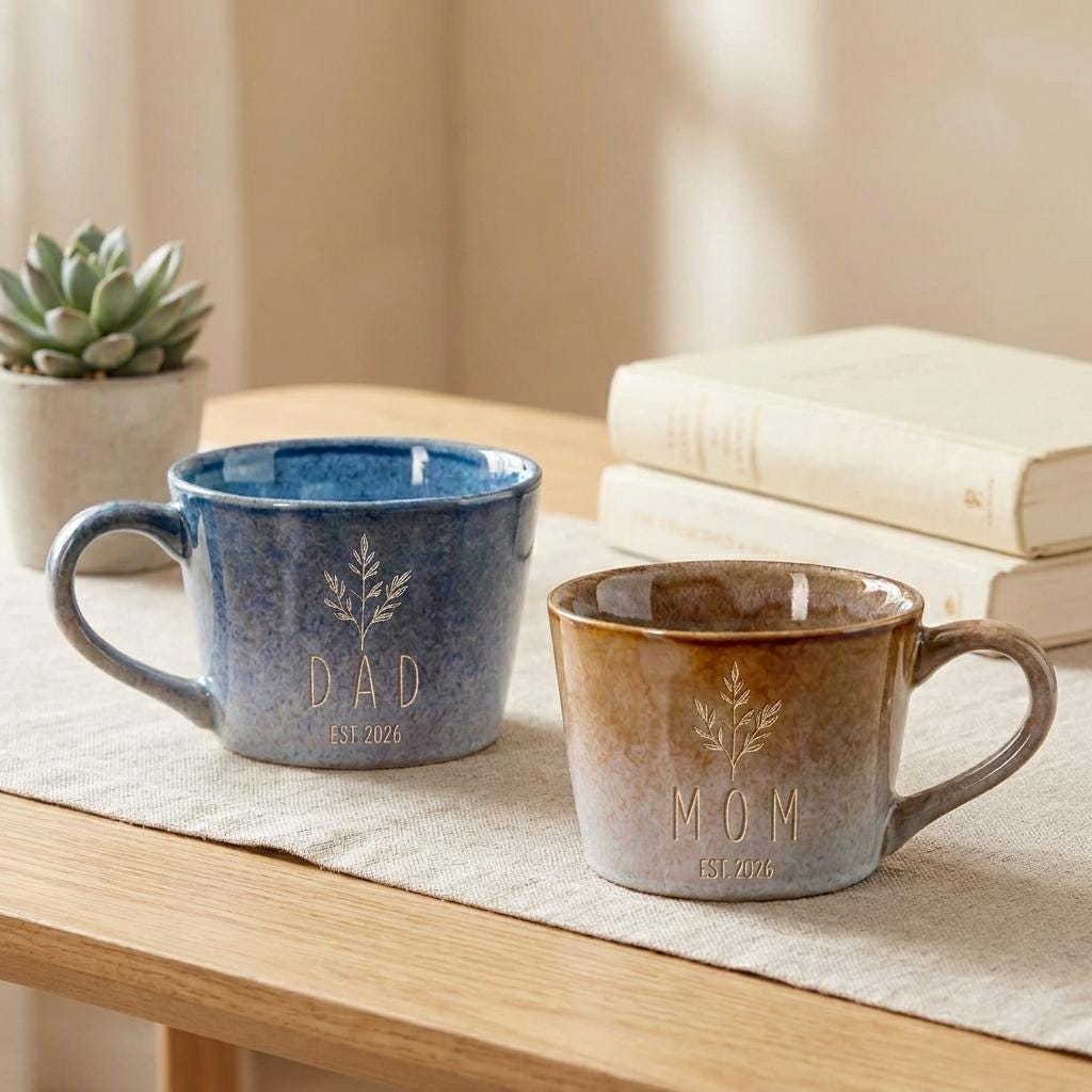 Custom Engraved Boho Style Coffee Mug, Personalized Boho Decor Gift for Grandma mama — image 4