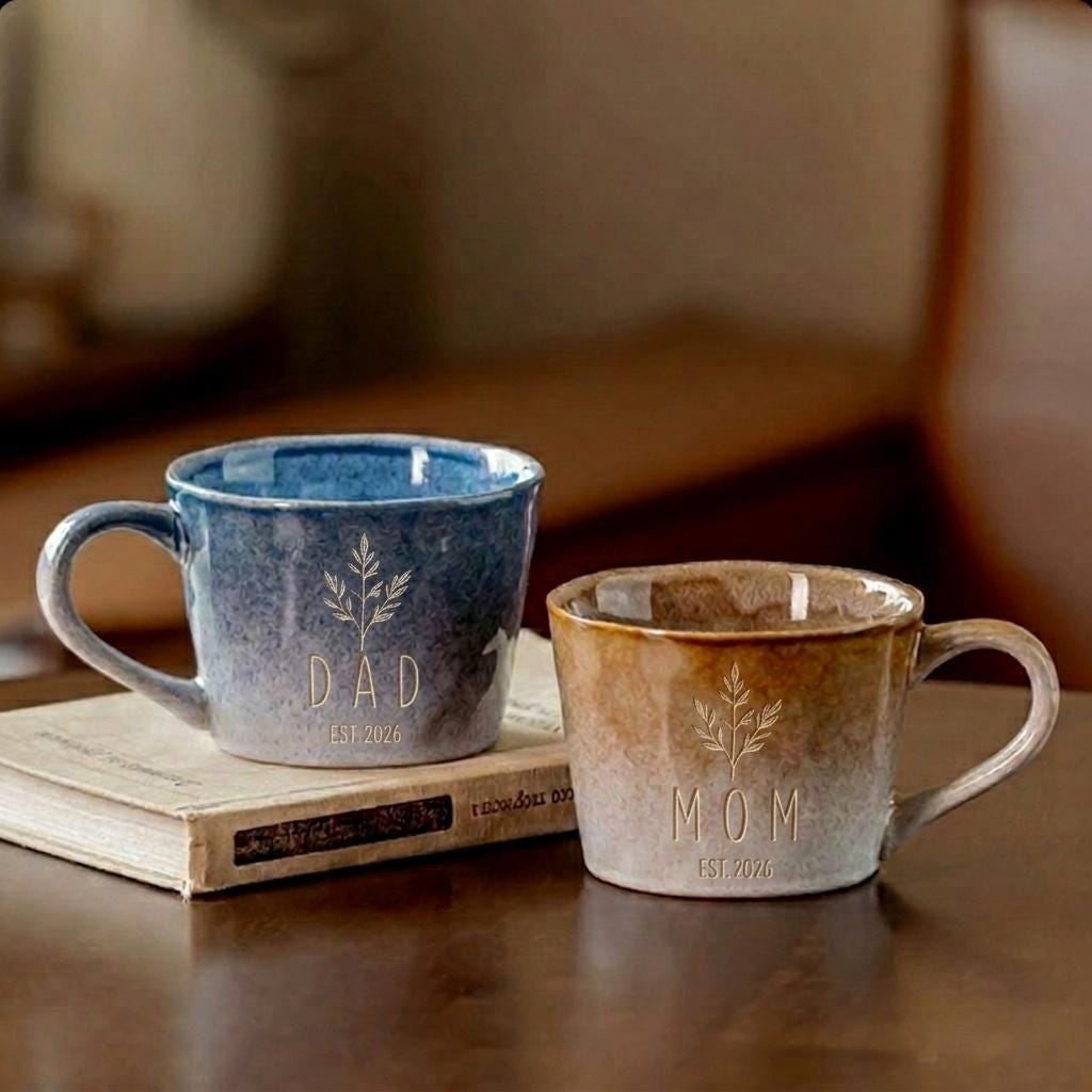 Engraved Boho Tree Ceramic Coffee Mug, Personalized Boho Decor Gift for mom — image 8