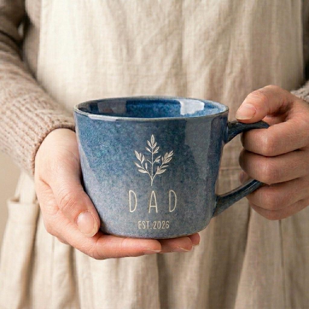 Engraved Boho Tree Ceramic Coffee Mug, Personalized Boho Decor Gift for mom — image 2