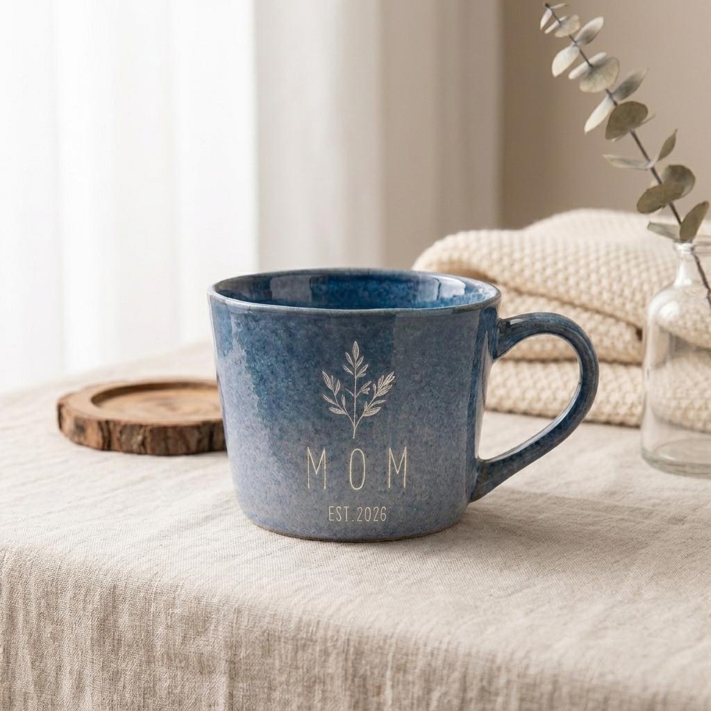 Engraved Boho Tree Ceramic Coffee Mug, Personalized Boho Decor Gift for mom — image 7