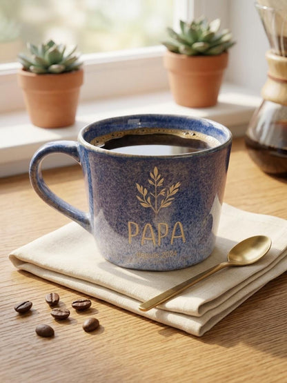 Engraved Name Ceramic Coffee Mug, Personalized New Dad Gift — image 12