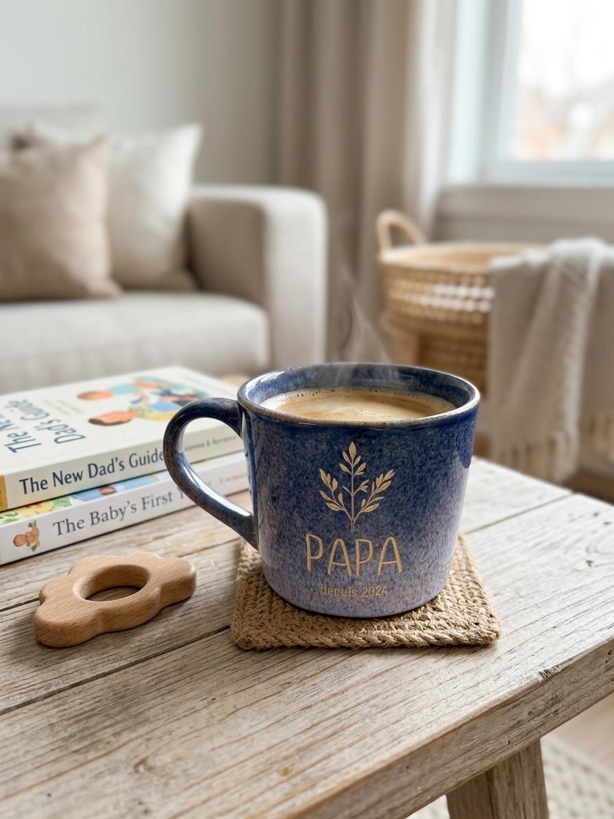Engraved Name Ceramic Coffee Mug, Personalized New Dad Gift — image 13