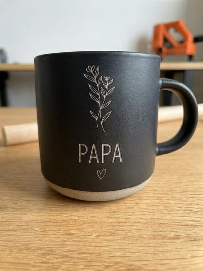 Personalized Ceramic Mug, Laser Engraved Floral Design Mug, Gift for Mom — image 9