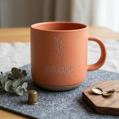 Personalized Ceramic Mug, Laser Engraved Floral Design Mug, Gift for Mom — image 11