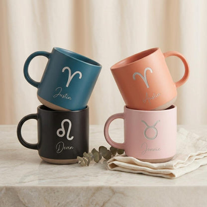 Personalized Zodiac Mug - Laser Engraved Name Coffee Cup, 12oz Ceramic — image 5
