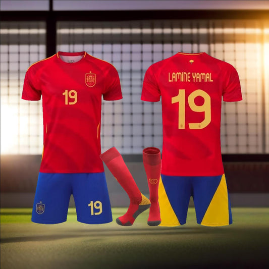 Lamine Yamal #19 Spain National Team Jersey Set