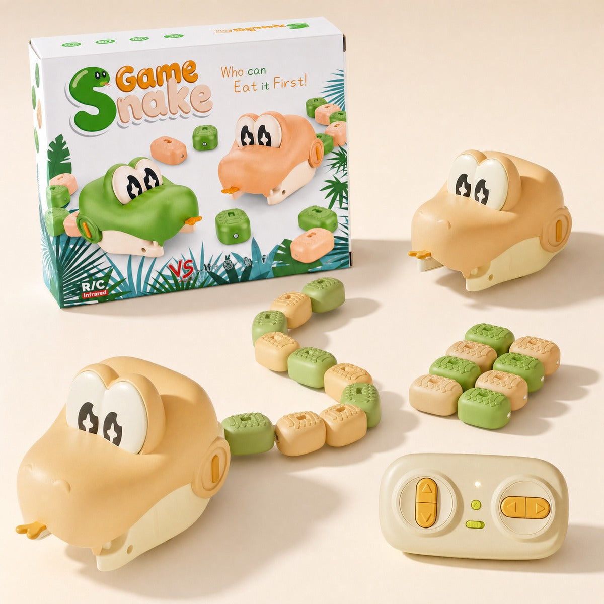 Remote Control Snake Game Toy, Cute Pixel-Style Slithering Floor Toy for Kids and Family Play — image 1