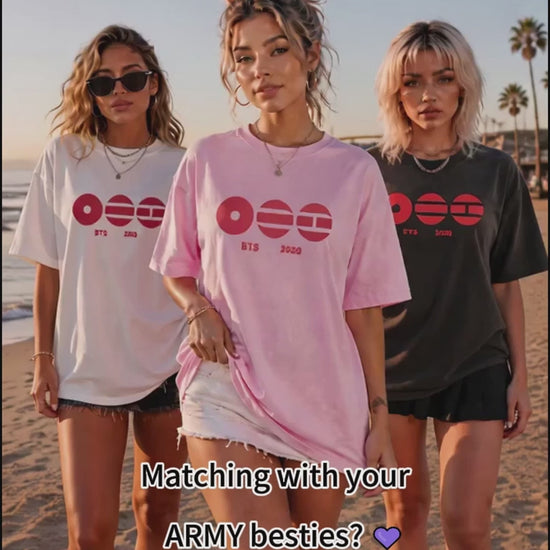 K-pop fan-inspired front and back graphic T-shirt product video