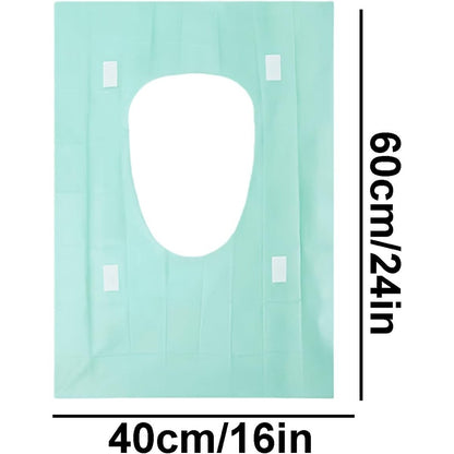 Disposable Toilet Seat Covers, Large 16 x 24 Inch, Individually Wrapped Foldable Travel Covers for Public Restrooms — image 5